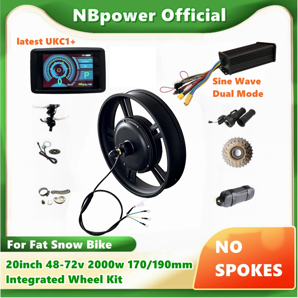 Nbp 20 polegadas 48-72v 2000w  - 72V 5000W Hub Motor Kit avaliação e preço