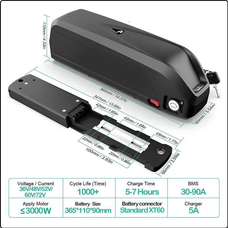 Bateria de bicicleta elétrica  - Electric Bicycle Battery 72V 30Ah avaliação e preço
