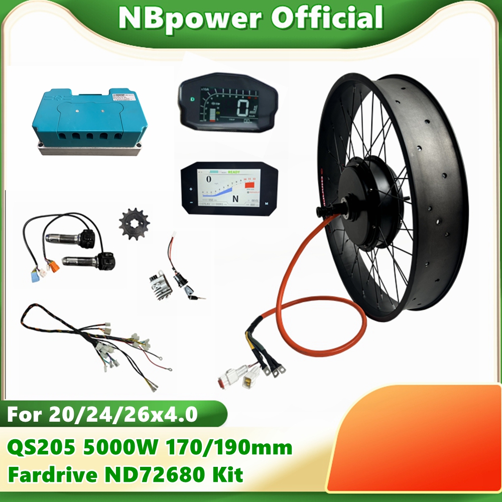 NBpower QS205 72V 5000W 170/19 - 72V 5000W Hub Motor Kit avaliação e preço